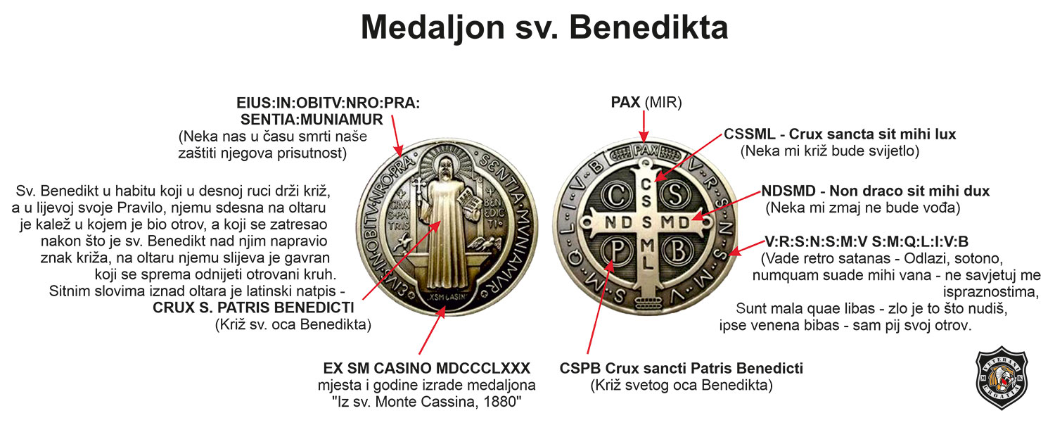 medaljon sveti benedikt
